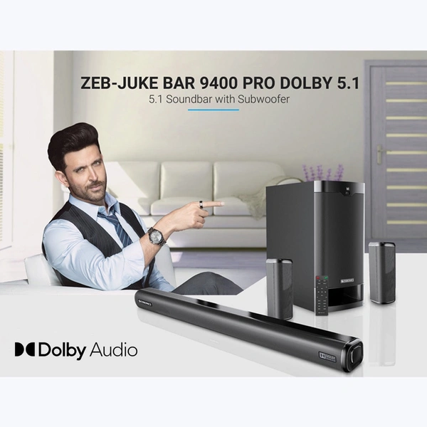 ZEBRONICS Zeb Juke Bar 9400 Pro Dolby 5.1 - Black