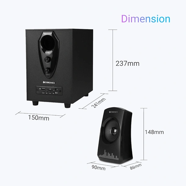 ZEBRONICS Zeb Feel 4 BT RUCF - Black
