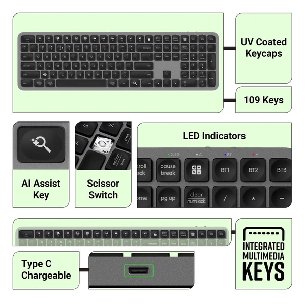 ZEBRONICS Zeb K5002MW - Black