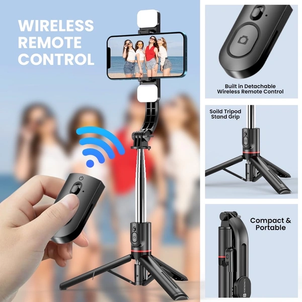 PROTRONICS Lumistick - Smart Selfie Stick - Black