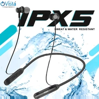 Ovista Bluetooth Neckband | 60H Playtime, Deep Bass & Sweat Resistant (casino) - Black