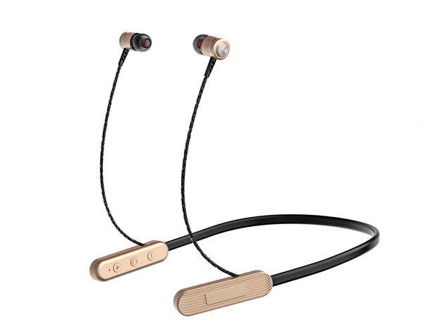 Ovista Wireless Neckband | 40H Playtime & Noise Cancellation (DD30) - Gold