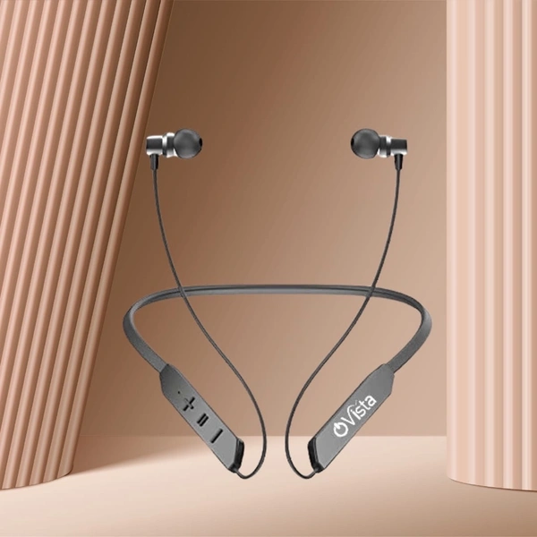 Ovista Bluetooth In-Ear Neckband | 35H Playback & IPX7 Waterproof (BTMAX)