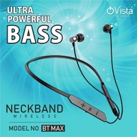 Ovista Bluetooth In-Ear Neckband | 35H Playback & IPX7 Waterproof (BTMAX)