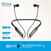 Ovista Bluetooth In-Ear Neckband | 35H Playback & IPX7 Waterproof (BTMAX)