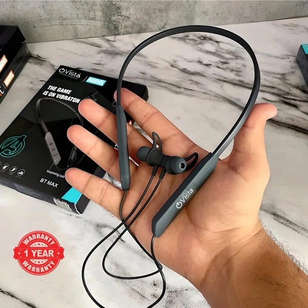 Ovista Bluetooth In-Ear Neckband | 35H Playback & IPX7 Waterproof (BTMAX)