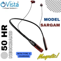 Ovista Sargam Bluetooth Neckband | 50H Playtime, ENC, Mic