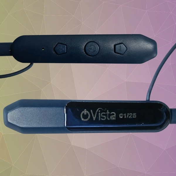 Ovista CRYSTAL Wireless Neckband | 60H Music Time | Type-C Fast Charging | HD Sound | Sports Fit