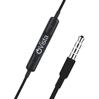 Ovista OV-100 Wired Earphones with Mic, Powerful HD Sound with High Bass (Black)
