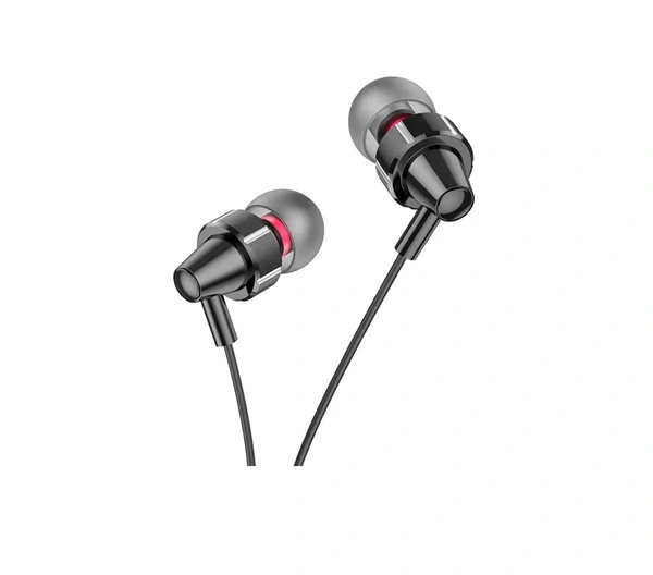 Ovista OV-100 Wired Earphones with Mic, Powerful HD Sound with High Bass (Black)
