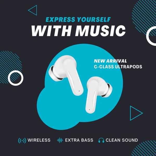 Ovista Wireless Earbuds – Super Bass, 40H Playtime & Waterproof (s-class)