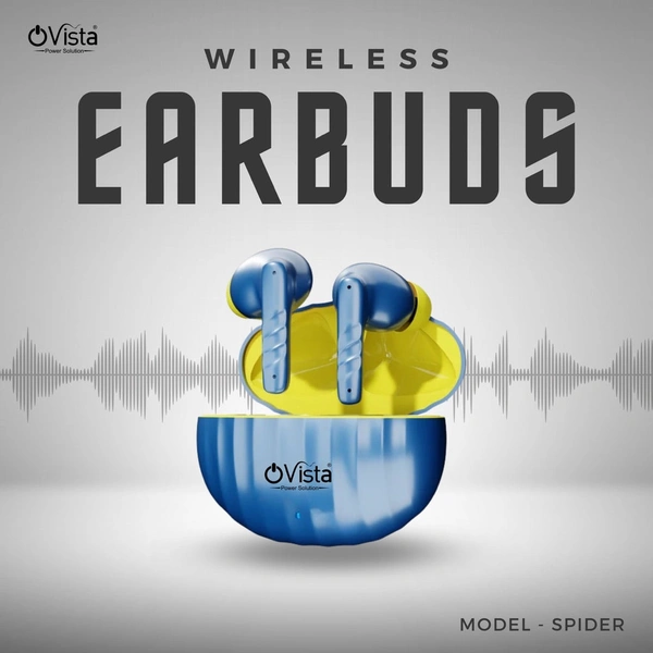 Ovista Wireless Earbuds – Super Bass, Noise Cancellation & 35H Playtime, (Spider) 