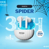 Ovista Wireless Earbuds – Super Bass, Noise Cancellation & 35H Playtime, (Spider) 