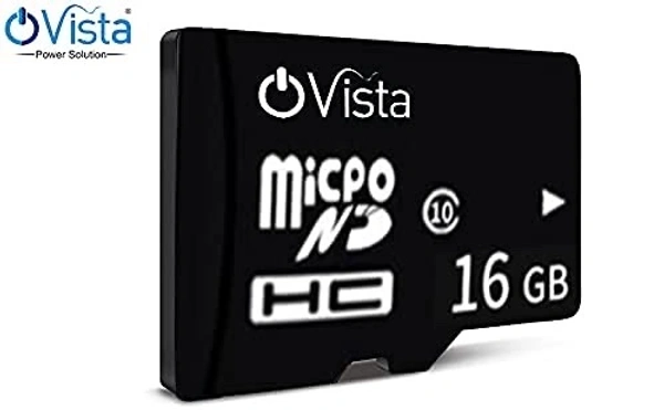 Ovista 16GB MicroSD Card – Class 10, 100MB/s, A1 Rated 