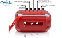 Ovista A005 Portable Bluetooth Speaker | FM, USB, AUX, LED Lights