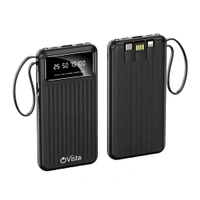 Ovista 10000mAh Power Bank – Fast Charging, Digital Display, 4 Cables (PRB035)