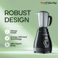 Longway Mix Pro 550 Watt Mixer Grinder With 4 Jars For Grinding, Mixing, Blending, Juicing With Powerful Motor | 2 Year Warranty | (Black, 4 Jars)