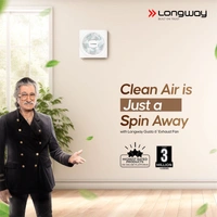 Longway Gusto 6 Inch 150 Mm Energy Efficient Exhaust Fan | High Speed Powerful Motor | Noiseless Operation & Easy To Clean | Suitable For Bathroom, Kitchen, Office | 2 Years Warranty