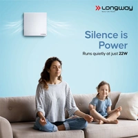 Longway FreshX 6 Inch 150 Mm Energy Efficient Exhaust Fan | High Speed Powerful Motor | Noiseless Operation & Easy To Clean | Rust Proof |Suitable For Bathroom, Kitchen, Office | 2 Years Warranty (White)