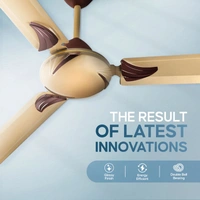 Longway Creta P2 1200 Mm/48 Inch Remote Controlled 3 Blade Anti-Dust Decorative Star Rated Ceiling Fan (Pack Of 2)