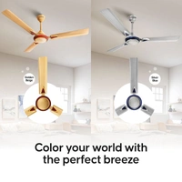 Longway Starlite-1 P1 1200 Mm/48 Inch Ultra High Speed 3 Blade Anti-Dust Decorative Star Rated Ceiling Fan (Pack Of 1)  - golden