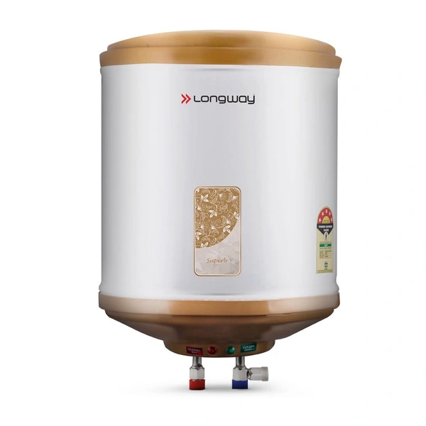 Longway Superb 10 Ltr 5 Star Rated Automatic Instant Water Heater For Home, Water Geyser, Water Heater, Electric Geyser With Multiple Safety System & Anti-Rust Coating | 1-Year Warranty | (Ivory, 10 Ltr)