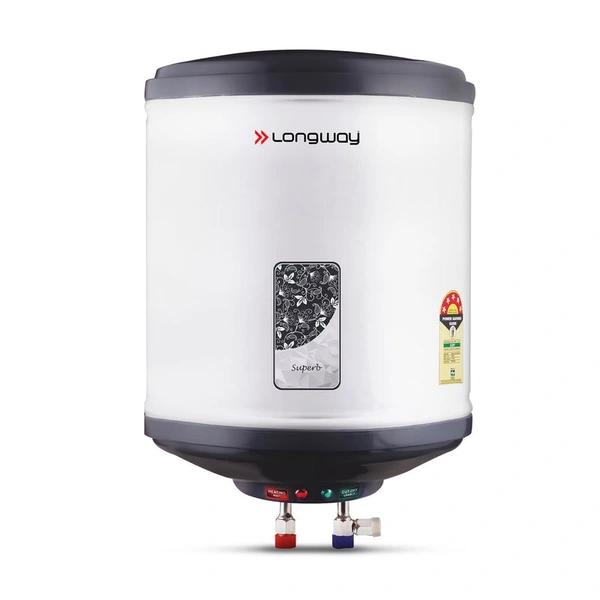 Longway Superb 10 Ltr 5 Star Rated Automatic Instant Water Heater For Home, Water Geyser, Water Heater, Electric Geyser With Multiple Safety System & Anti-Rust Coating | 1-Year Warranty | (Gray, 10 Ltr)