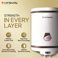 Longway Hotplus 10 Ltr 5 Star Rated Automatic Instant Water Heater For Home, Water Geyser, Water Heater, Electric Geyser With Multiple Safety System & Anti-Rust Coating | 1-Year Warranty | (Ivory, 10 Ltr)