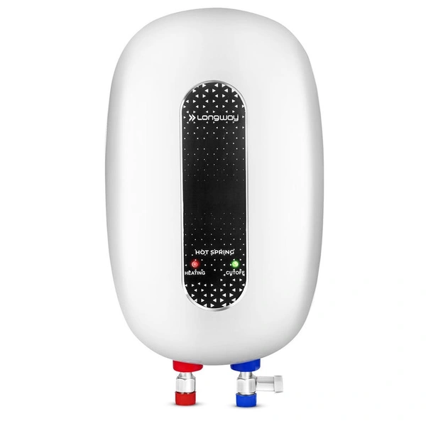Longway Hotspring 3 Ltr Automatic Instant Water Heater With Multiple Safety System & Rust-Proof ABS Body (White, 3 Ltr)