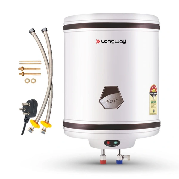 Longway Hotplus 50 Ltr 5 Star Rated Automatic Storage Water For Home, Water Geyser, Water Heater, Electric Geyser With Multiple Safety System & Anti-Rust Coating | 1-Year Warranty | (Ivory, 50 Ltr)