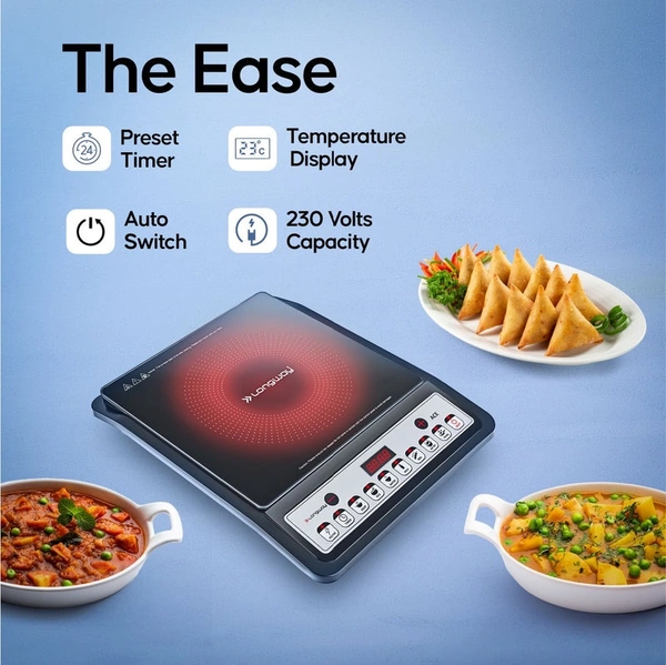Longway Ace IC 2000 W Induction Cooktop (Black, Push Button)
