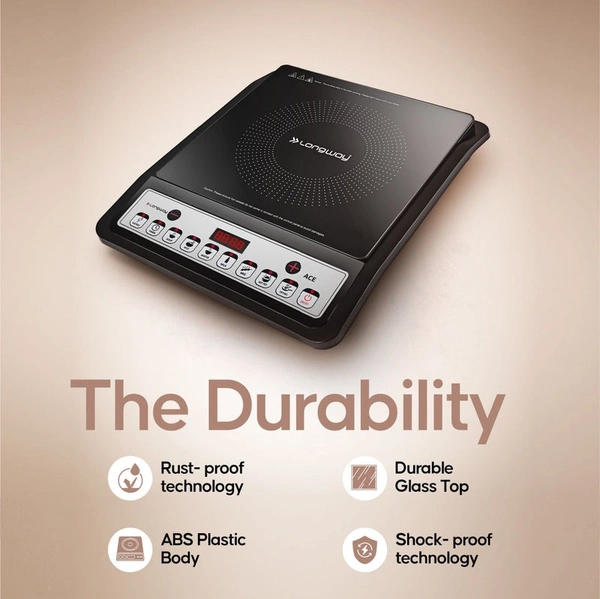 Longway Ace IC 2000 W Induction Cooktop (Black, Push Button)