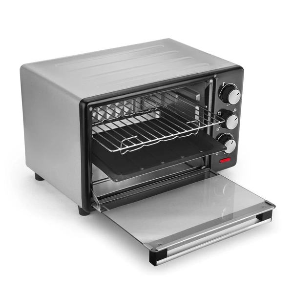 Longway Royal Plus OTG 25 Ltr Oven Toaster Griller With Multiple Heating Modes | Temperature Timer Control For Baking Pizza, Cake, Grilling Chicken & Toasting Bread|1 Year Warranty (1280W, Black)