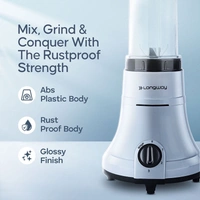 Longway Sage 500 Watt Juicer Mixer Grinder With 2 Jars For Grinding, Mixing, Juicing With Powerful Motor | 1 Year Warranty | (Gray & Black, 2 Jars)