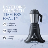 Longway Orion 900 Watt Juicer Mixer Grinder With 4 Jars For Grinding, Mixing, Juicing With Powerful Motor | 1 Year Warranty | (Black, 4 Jars)