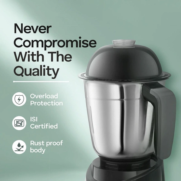 Longway Orion 900 Watt Juicer Mixer Grinder With 4 Jars For Grinding, Mixing, Juicing With Powerful Motor | 1 Year Warranty | (Black, 4 Jars)