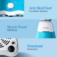 Longway Super Dlx 750 Watt Juicer Mixer Grinder With 4 Jars For Grinding, Mixing, Juicing With Powerful Motor | 1 Year Warranty | (Blue & White, 4 Jars)