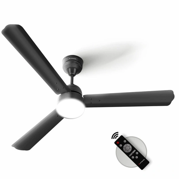 Longway Luminair 1200 Mm BLDC Ceiling Fan With Remote Control | BEE 5 Star Rated Energy Efficient | Ultra High Speed 3 Blade Anti-Dust Decorative Ceiling Fan | 5 Years Warranty (Smoked Brown, Pack Of 1)