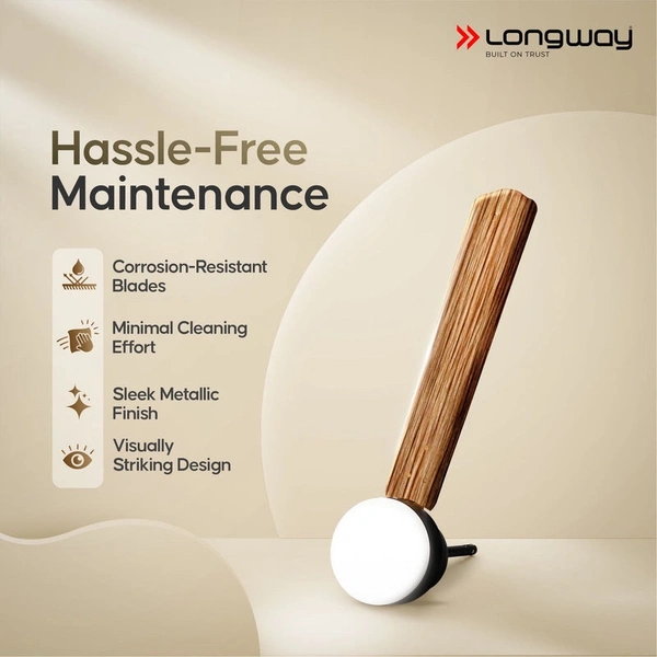 Longway Luminair Max 1200 Mm BLDC Ceiling Fan With Remote Control & LED Light | BEE 5 Star Rated Energy Efficient | Ultra High Speed 3 Blade Anti-Dust Decorative Ceiling Fan | 5 Years Warranty (Smoked Cedar, Pack Of 2)