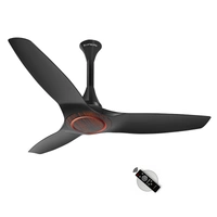 Longway Glideon 1200mm BLDC Ceiling Fan With Remote Control | Premium Look With Ultra Silent Performance | ABS Blade & Body | BEE 5 Star Rated | Anti-Dust Decorative Ceiling Fan | 5 Years Warranty (White, Pack Of 1)