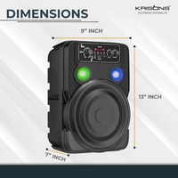 Krisons Ultima 30W Portable Bluetooth Speaker with 8" Woofer, Wireless Mic, Karaoke & LED Display