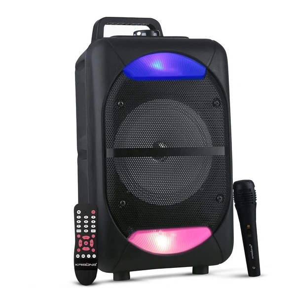 Krisons Beatz with FM,USB,Aux and Bluettot with Free Wired Mic 30W Bluetooth Trolley Speaker 