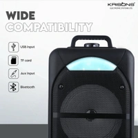 Krisons Beatz with FM,USB,Aux and Bluettot with Free Wired Mic 30W Bluetooth Trolley Speaker 