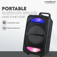 Krisons Beatz with FM,USB,Aux and Bluettot with Free Wired Mic 30W Bluetooth Trolley Speaker 