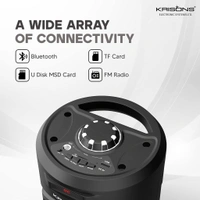 Krisons KRISONS Cylinder 40W Bluetooth Party Speaker with Mic & RGB Lights
