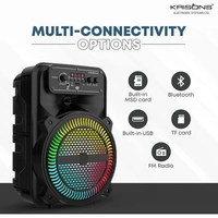 Krisons MoonStar 30W Bluetooth Gaming Speaker with Wireless Mic & LED Display