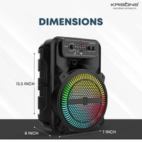 Krisons MoonStar 30W Bluetooth Gaming Speaker with Wireless Mic & LED Display