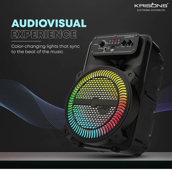 Krisons MoonStar 30W Bluetooth Gaming Speaker with Wireless Mic & LED Display