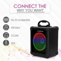 Krisons Qube 80W Bluetooth Party Speaker with Wireless Mic & 6H Battery – Trolley Outdoor Speaker