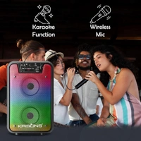 Krisons Rainbow 40W Double Woofer Bluetooth Party Speaker with Mic, RGB Lights & TWS